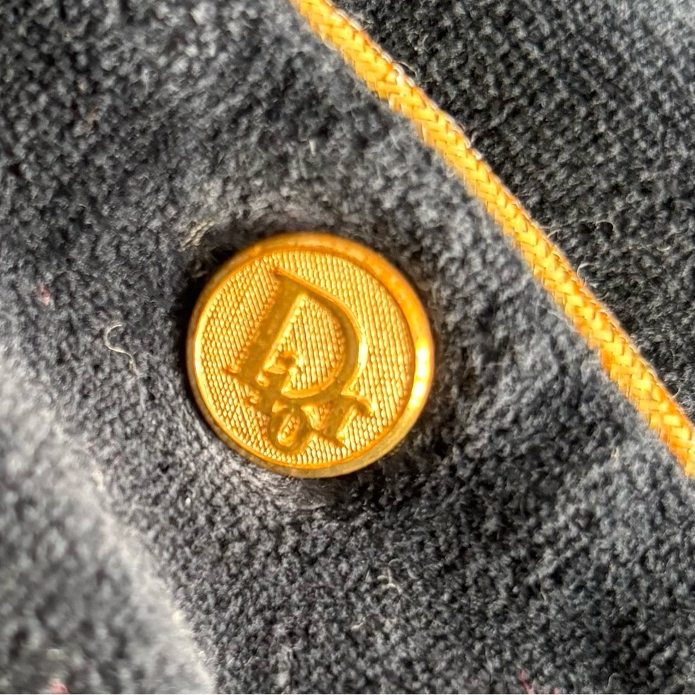 Vintage 1980s CHRISTIAN DIOR Loungewear Petite Velour Tracksuit Jacket Pants - Picture 7 of 10